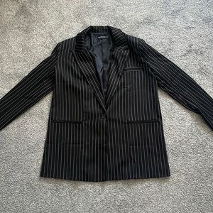 PLT Oversized Pinstripe Blazer